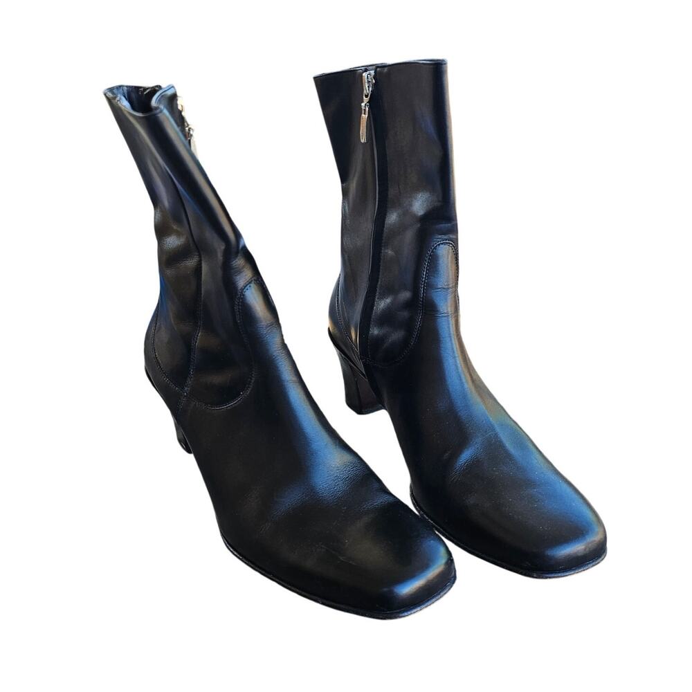 Cole Haan Leather Heeled Ankle Boots Black Size 9 - Picture 4 of 8